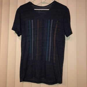 Navy Blue Lined V-neck
